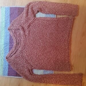 Free People crochet knit 100% cotton sweater small (see description)